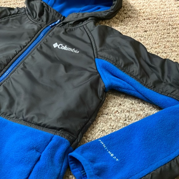 Columbia Omni-heat Fleece Hooded Jacket Sz M 10/12 - Picture 2 of 7